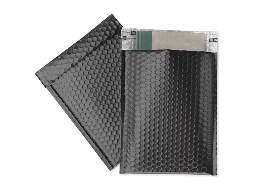 Black Bubble Mailers, commonly used to ship sports cards via BMWT.